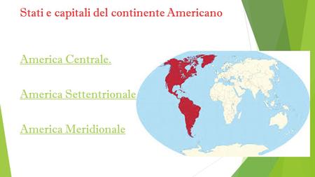 Stati e capitali del continente Americano