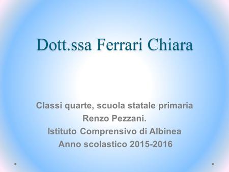 Dott.ssa Ferrari Chiara