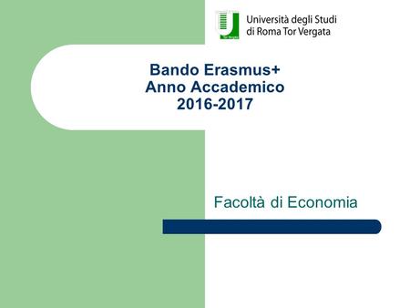 Bando Erasmus+ Anno Accademico