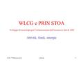 WLCG e PRIN STOA Sviluppo di tecnologie per l'ottimizzazione dell'accesso ai dati di LHC Attività, fondi, sinergie CCR 7 Febbraio 2013L.Perini1.