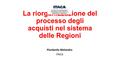 La riorganizzazione del processo degli acquisti nel sistema delle Regioni Pierdanilo Melandro ITACA.