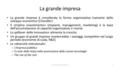 La grande impresa La grande impresa è considerata la forma organizzativa trainante dello sviluppo economico [Chandler] Il «triplice investimento» (impianti,