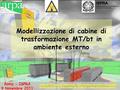 Modellizzazione di cabine di trasformazione MT/bt in ambiente esterno Roma - ISPRA 9 Novembre 2011 Corso di formazione ambientale “Introduzione all’utilizzo.