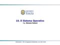 10. Il Sistema Operativo Ing. Simona Colucci Informatica - CDL in Ingegneria Industriale- A.A. 2013-2014.