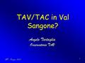 AT - Giugno 2007 1 TAV/TAC in Val Sangone? Angelo Tartaglia Osservatorio TAV.
