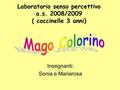 Laboratorio senso percettivo a.s. 2008/2009 ( coccinelle 3 anni) Insegnanti: Sonia e Mariarosa.