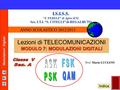 Lezioni di TELECOMUNICAZIONI MODULO 7: MODULAZIONI DIGITALI