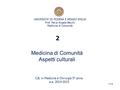 2 Medicina di Comunità Aspetti culturali