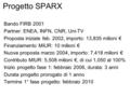 Progetto SPARX Bando FIRB 2001 Partner: ENEA, INFN, CNR, Uni-TV Proposta iniziale feb. 2002, importo: 13,835 milioni € Finanziamento MIUR: 10 milioni €