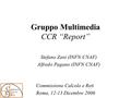 Gruppo Multimedia CCR “Report” Stefano Zani (INFN CNAF) Alfredo Pagano (INFN CNAF) Commissione Calcolo e Reti Roma, 12-13 Dicembre 2006.