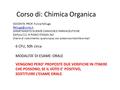 Corso di: Chimica Organica