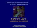 Sistemi per la Gestione Aziendale Proff. Giuseppe Zollo Cristina Ponsiglione 1 Sistemi per la Gestione Aziendale. AA. 2015-2016 Ingegneria Gestionale (LM)