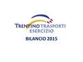 BILANCIO 2015. PERCORRENZE BILANCIO 2015 PASSEGGERI BILANCIO 2015.