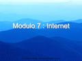 A.Ardizzone, P.Braga, G.Borraccino, M.Merri, U.Prodi Modulo 7 : Internet.