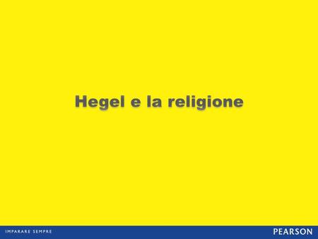 Hegel e la religione.