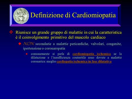 Definizione di Cardiomiopatia