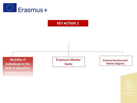 KEY ACTION 1 Erasmus+ Master loans Mobility of individuals in the field of education, training and youth Erasmus Mundus Joint Master Degrees.