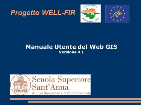 Progetto WELL-FIR Manuale Utente del Web GIS Versione 0.1.