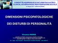 CONDOTTE AGGRESSIVE E DISTURBI PSICHIATRICI: CLINICAL GOVERNANCE E REINTEGRAZIONE SOCIALE 27 Giugno 2011 - ARICCIA (ROMA) DIMENSIONI PSICOPATOLOGICHE DEI.