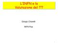 L’INFN e la Valutazione del TT 1 Giorgio Chiarelli INFN Pisa.