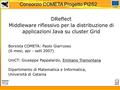 Martedi 8 novembre 2005 Consorzio COMETA Progetto PI2S2 FESR DReflect Middleware riflessivo per la distribuzione di applicazioni Java su cluster Grid Borsista.