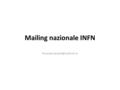 Mailing nazionale INFN