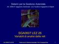 AA.2006-07 LEZ 26Sistemi per la Gestione Aziendale - Prof. Giuseppe Zollo1 Sistemi per la Gestione Aziendale. AA. 2006-07 Ingegneria Gestionale (LS) Facoltà.