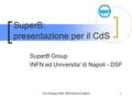 CdS 19 giugno 2008 - INFN Sezione di Napoli1 SuperB: presentazione per il CdS SuperB Group INFN ed Universita’ di Napoli - DSF.