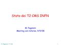 1 M. Paganoni, 17/1/08 Stato dei T2 CMS INFN M. Paganoni Meeting con referee, 9/5/08.