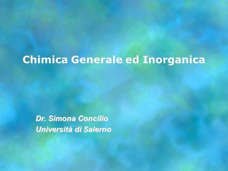 Chimica Generale ed Inorganica