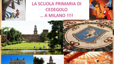 Si parte !!! Visiteremo la città di MILANO, l’antica MEDIOLANUM, poiché si trova al centro della pianura.