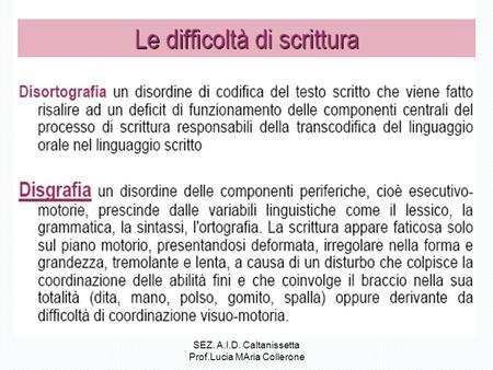 SEZ. A.I.D. Caltanissetta Prof.Lucia MAria Collerone.