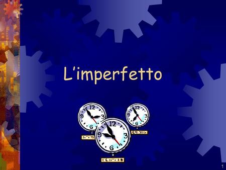 1 L’imperfetto 2 L’imperfetto: used to tell what was happening or what used to happen in the past indicates habitual or repeated actions in the past.