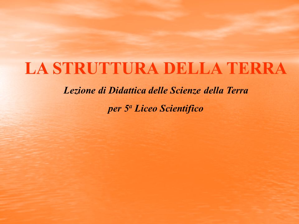 lezione di scienze della terra al liceo