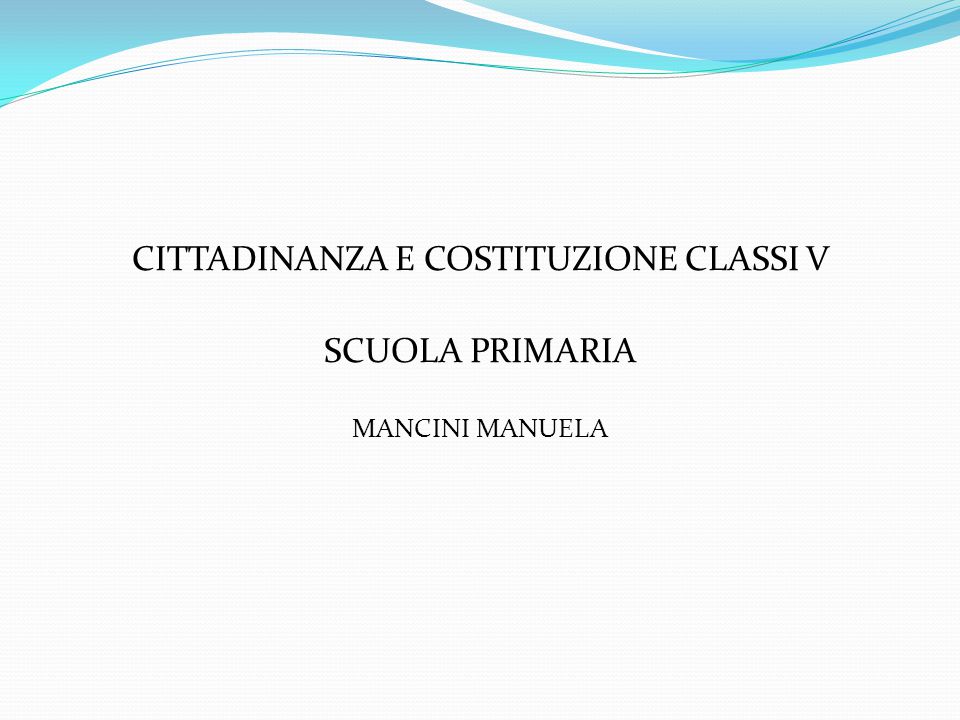 Cittadinanza E Costituzione Classi V Ppt Video Online Scaricare