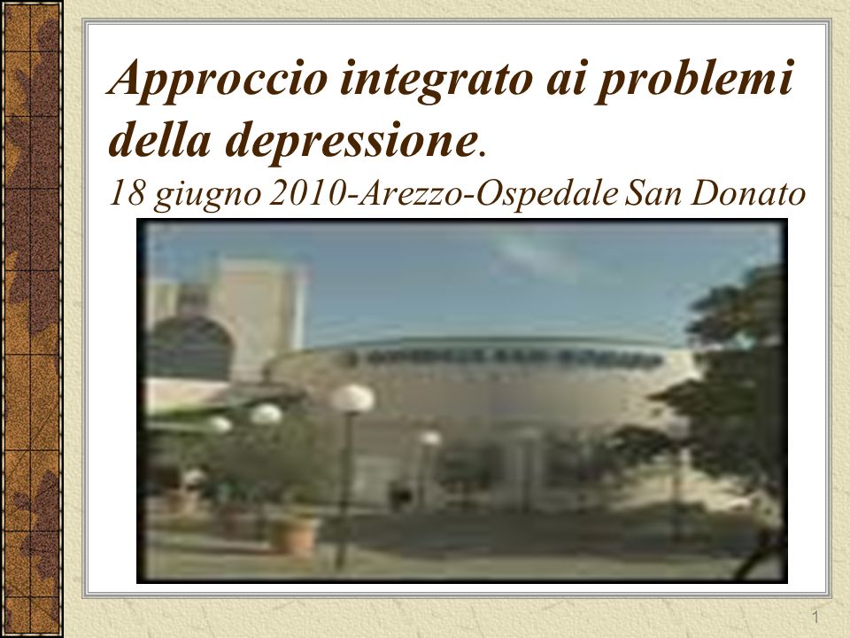 Approccio integrato ai problemi della depressione ppt scaricare