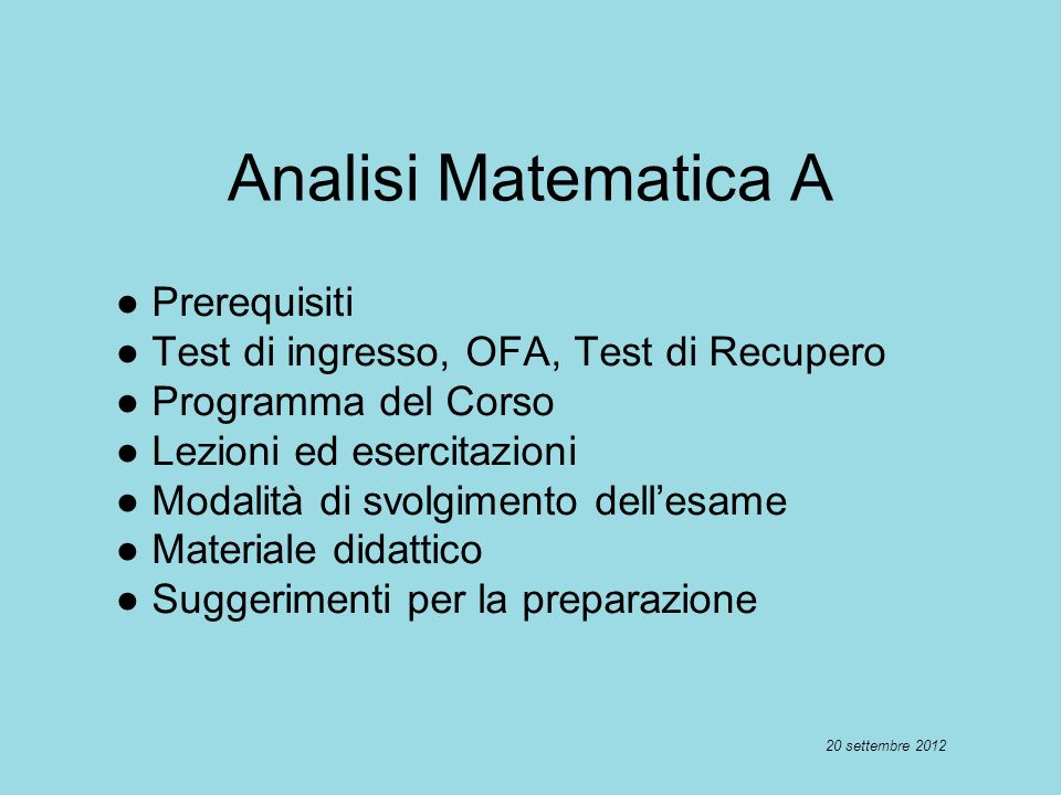 Dispense del corso di Analisi Matematica 2