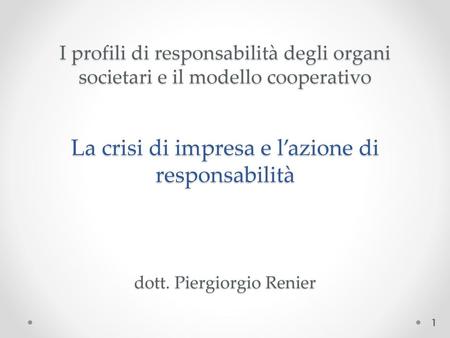 dott. Piergiorgio Renier