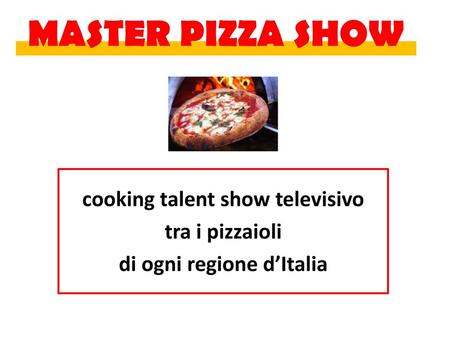 cooking talent show televisivo