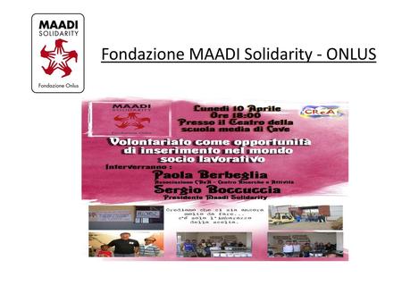 Fondazione MAADI Solidarity - ONLUS