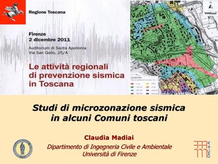 Studi di microzonazione sismica in alcuni Comuni toscani