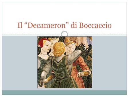 Il “Decameron” di Boccaccio