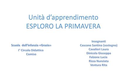 Scuola dell’infanzia «Grazia» Cascone Santina (sostegno)