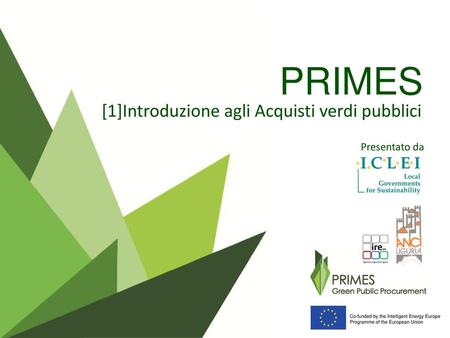 [1]Introduzione agli Acquisti verdi pubblici