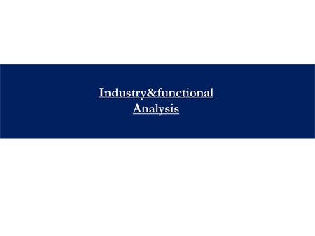Industry&functional Analysis
