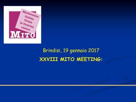 Brindisi, 19 gennaio 2017 XXVIII MITO MEETING:.