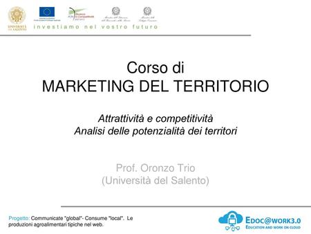 Prof. Oronzo Trio (Università del Salento)