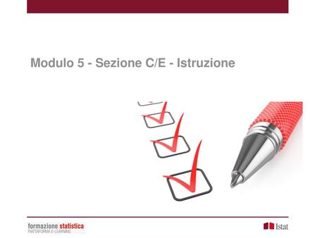 Modulo 5 - Sezione C/E - Istruzione