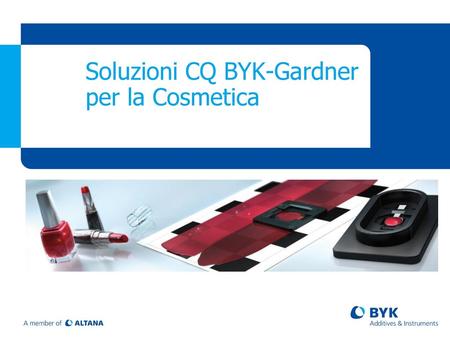 Soluzioni CQ BYK-Gardner  per la Cosmetica