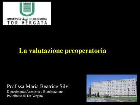 La valutazione preoperatoria